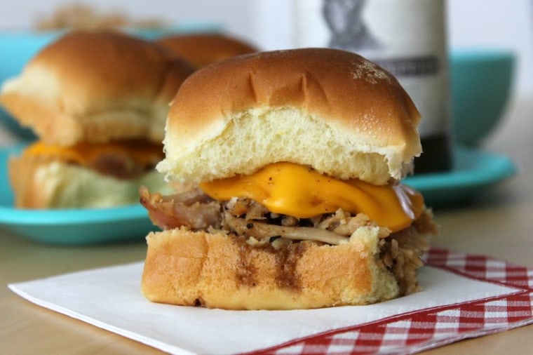 Slow-cooker pork sliders by Food Club member Nancy P. of The Bitter Side of Sweet