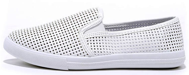 luxe for less all white slip on