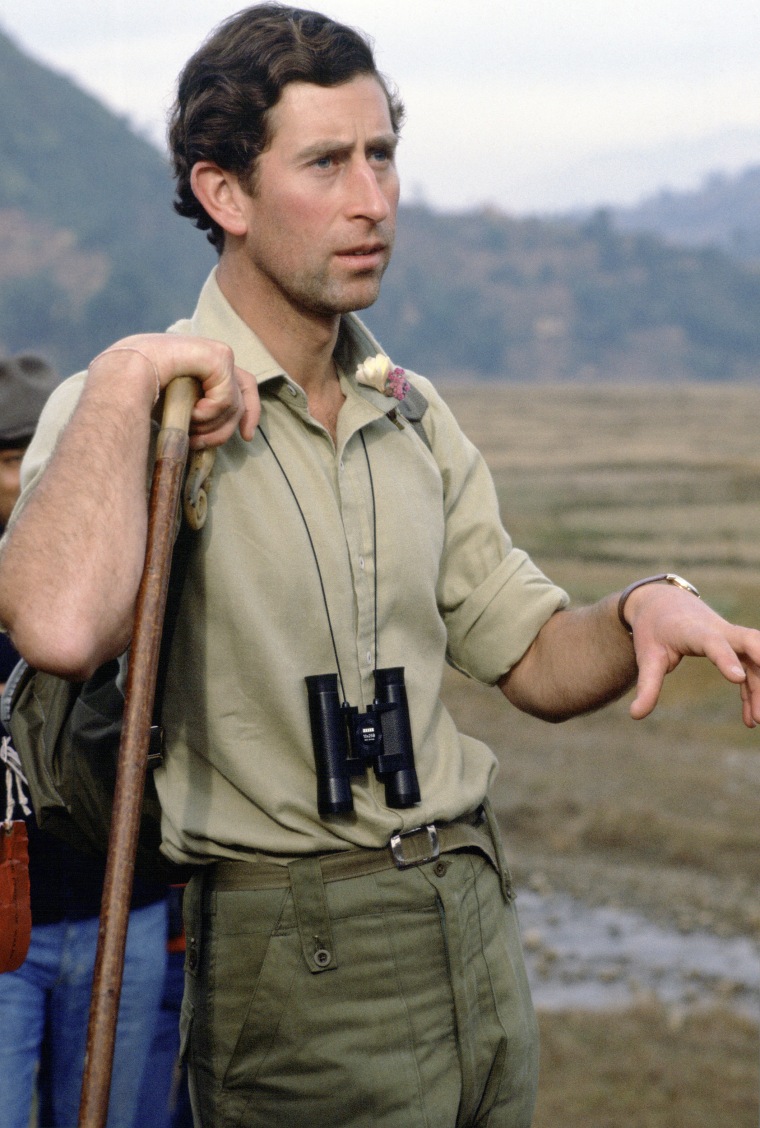 prince Charles during his Trek of Nepal