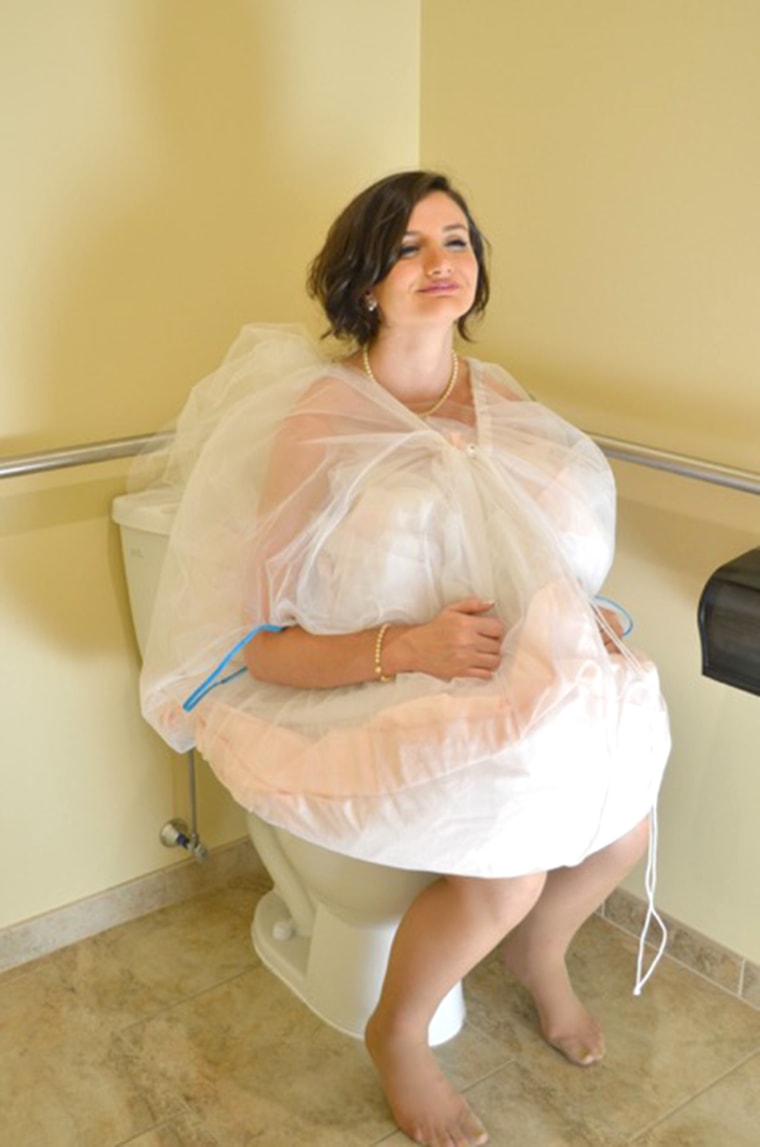 Wedding dress toilet clearance buddy