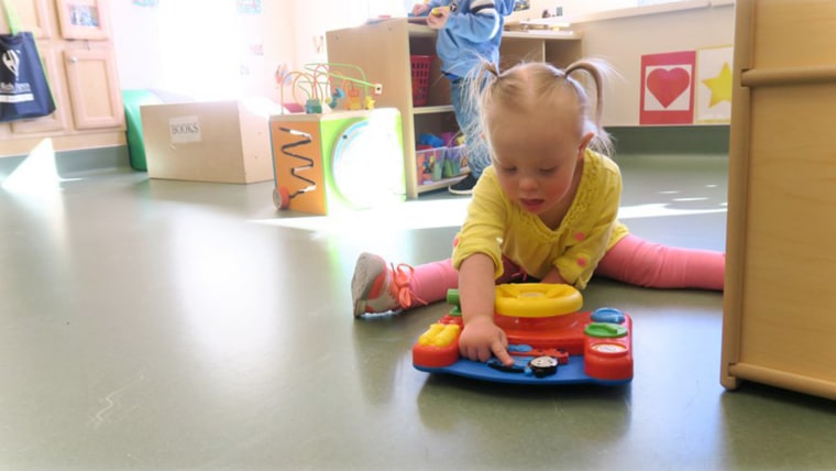 Joey Feek's daughter, Indiana, playing at preschool