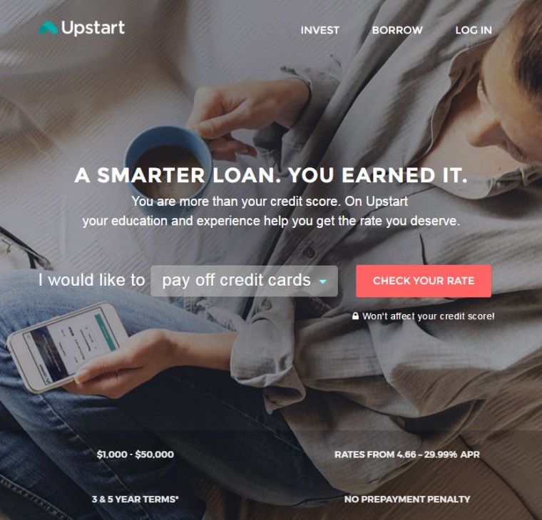 Upstart.com offers loans based on more than credit scores