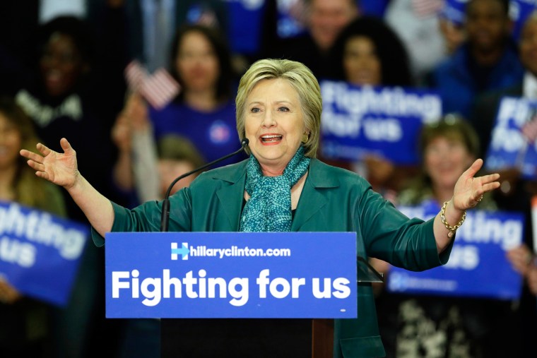 Image: Democratic presidential candidate Hillary Clinton speaks