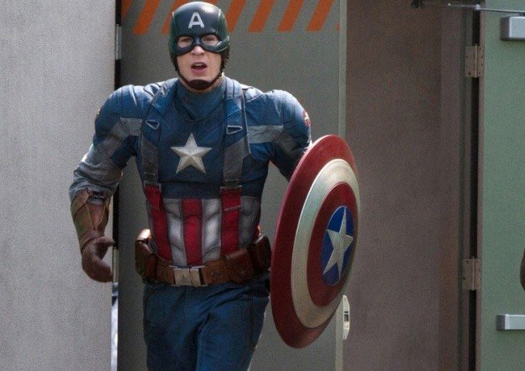 Chris Evans as Captain America.