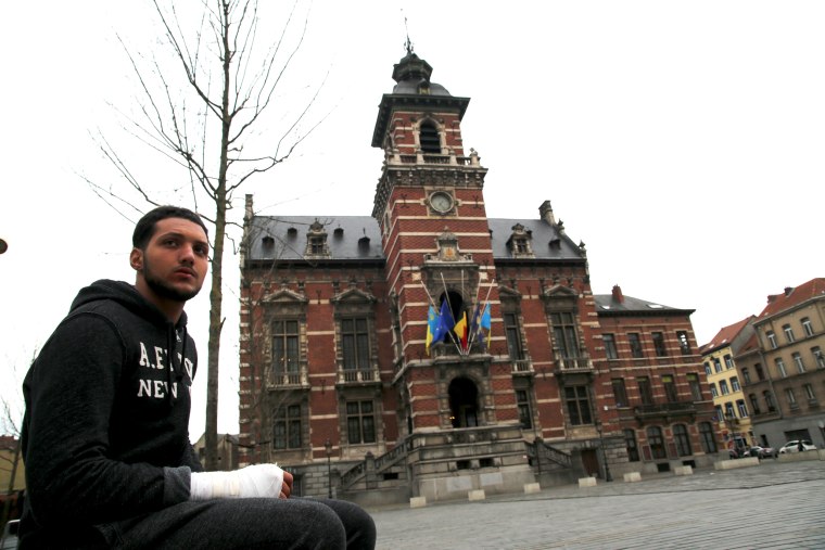 Image: Yassin Aanouz, 20, in Anderlecht area of Brussels