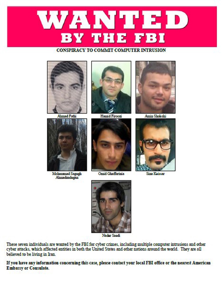 Image: 7 Iranians wanted and indicted for cyber attacks in NY dam