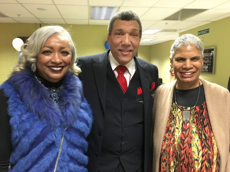 Eugene Harmond, the first African American male flight attendant – or steward as they were called at that time – to don the wings of Delta. Harmond is shown here with Patricia Grace Murphy (right) and Phenola Smith (left), Delta’s first and second black female flight attendants, who were both hired in 1966.