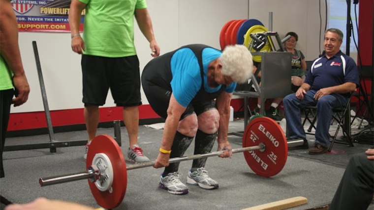 Shirley Webb, a 78-year-old grandma who has set records for deadlifting 225 pounds in weightlifting competitions