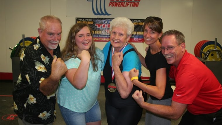 Shirley Webb, a 78-year-old grandma who has set records for deadlifting 225 pounds in weightlifting competitions