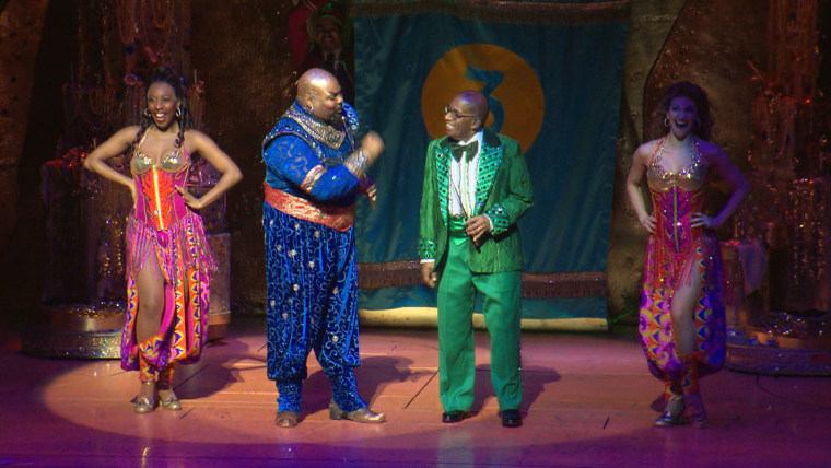 Al Roker performs during 'Aladdin'