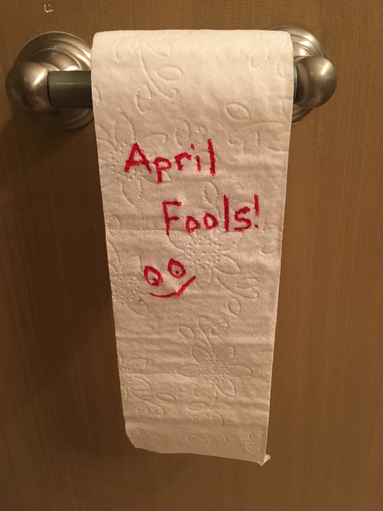 Toilet paper prank