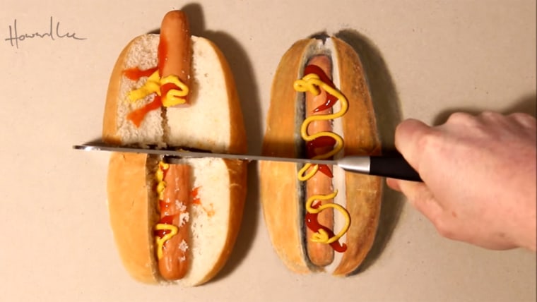Howard Lee's "Hot Dog Drawing Challenge" on YouTube