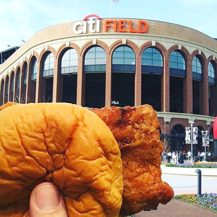 David Chang's spicy chicken sandwich, available at Met's CitField stadium