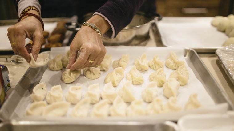 Nepalese momos made by a refugee chef originally from Nepal at Eat Offbeat.