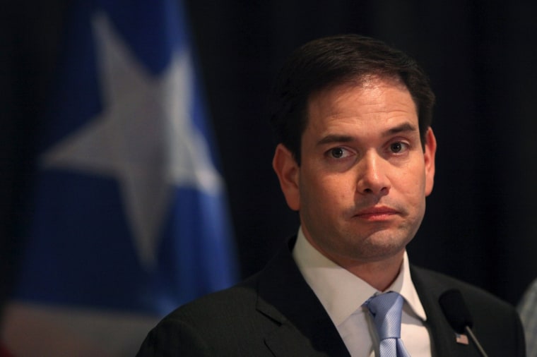 Image: Republican U.S. presidential candidate Florida Senator Marco Rubio campaigns in Toa Baja