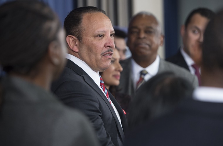 President of the National Urban League Marc Morial speaks during a press conference in November 2014. 