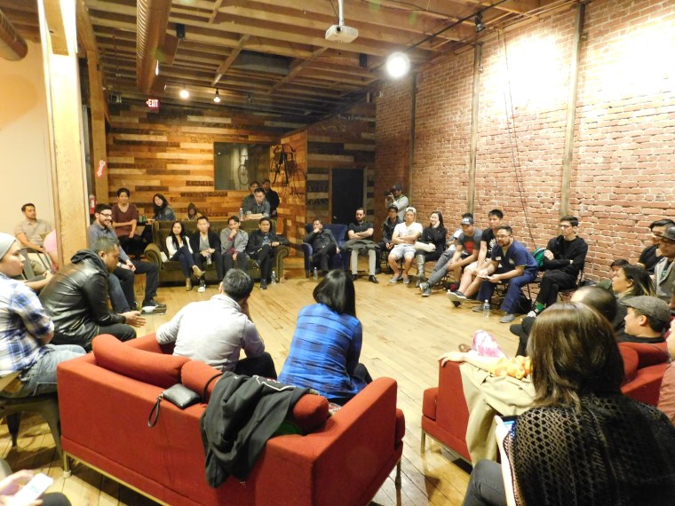 A March meeting of We Own The 8th, an Asian-American arts collective, at The Good Company in Los Angeles.
