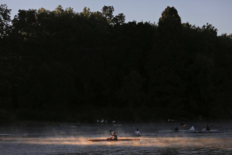 Image: Canoeists at the Emmarencia Dam Johannesburg