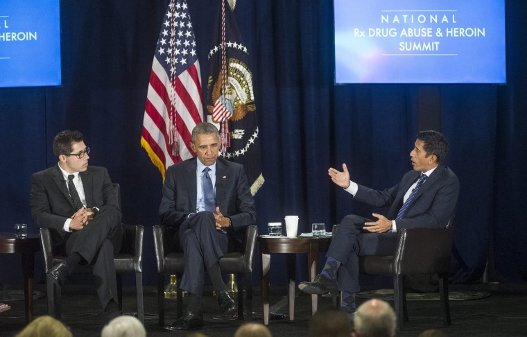 Image: Obama attends panel discussion at National Rx Drug Abuse Summit