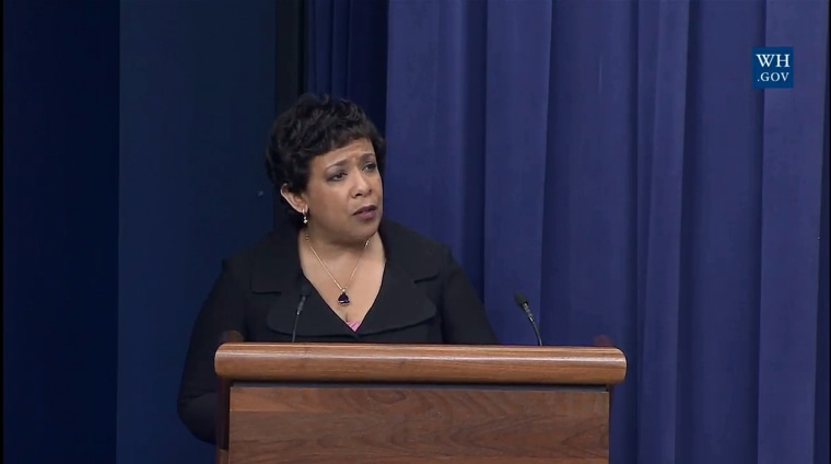 Image: U.S. Attorney General Loretta Lynch addresses a convening on Women and the Criminal Justice System