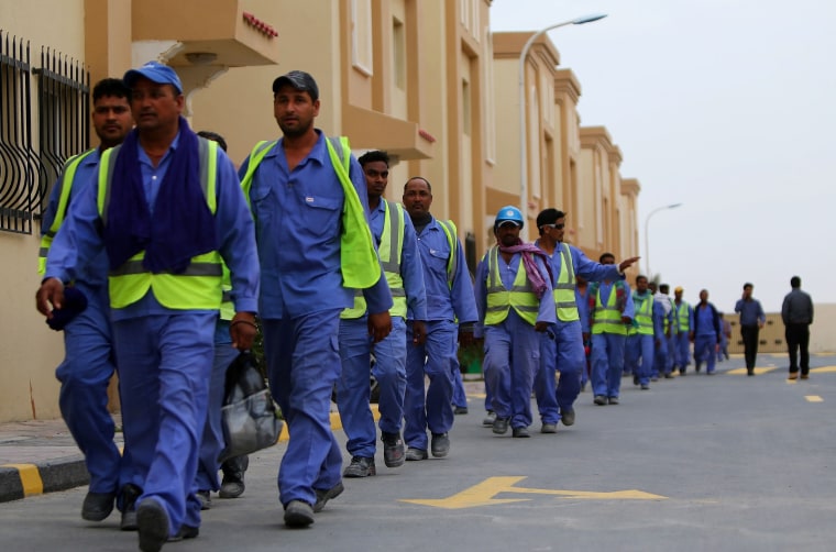 Image: Migrant workers in Qatar