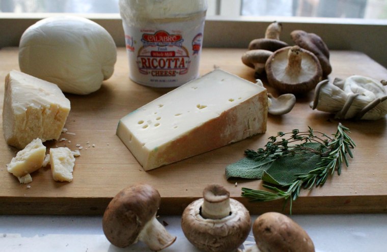 Four Cheese Wild Mushroom Lasagna: Ingredients