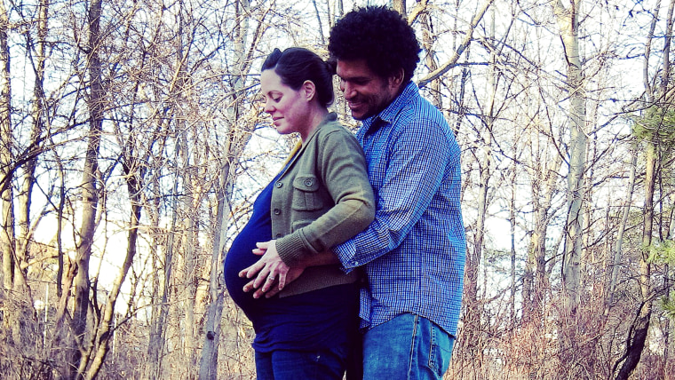 Katie and Esli Feliz, who used crowdfunding to pay for her maternity leave.