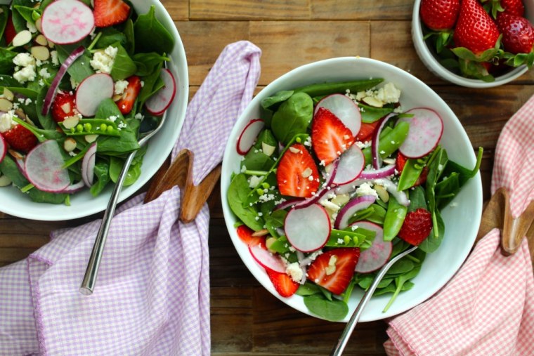 Strawberry spring salad by TODAY Food Club member The Preppy Hostess