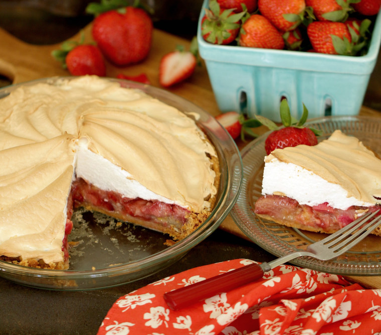 Strawberry Rhubarb Meringue Pie by TODAY Food Club member Bethany Herwegh 