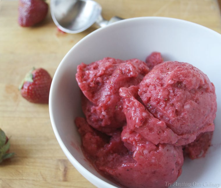 No Churn Strawberry Ice Cream by TODAY Food Club member Dionne Baldwin