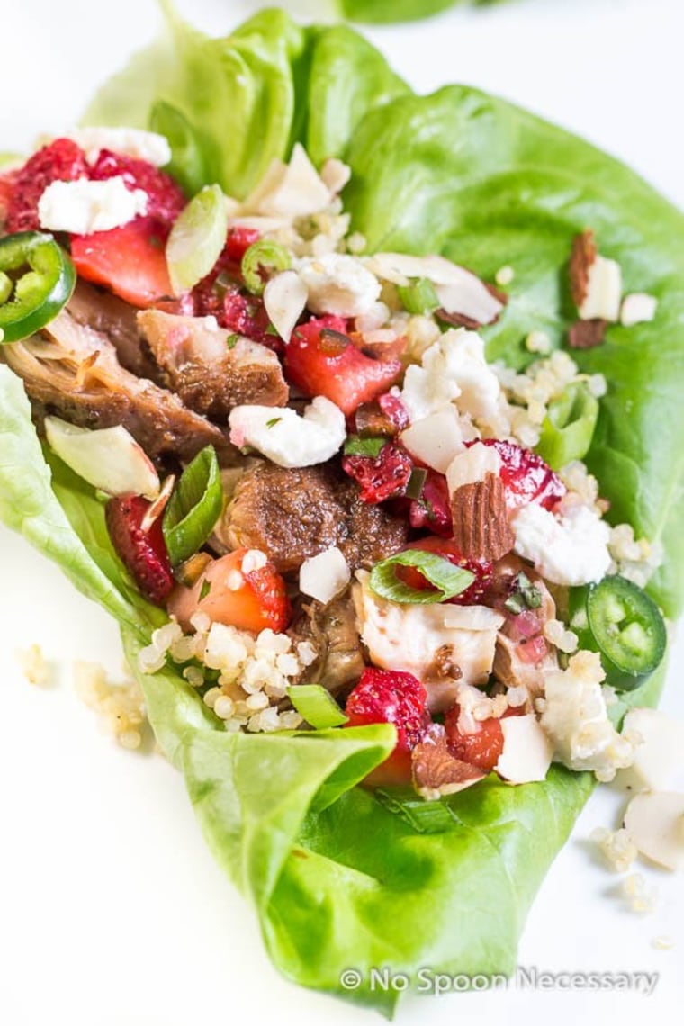 Strawberry &amp; Rum Chicken Lettuce Wraps by TODAY Food Club member Cheyanne Holzworth-Bany