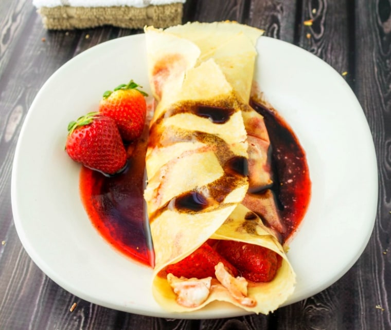 Fried strawberry cheesecake crepe by TODAY Food Club member Seduction in the Kitchen