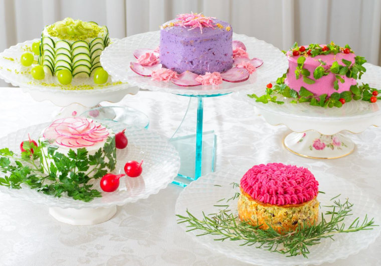 Group of salad cakes