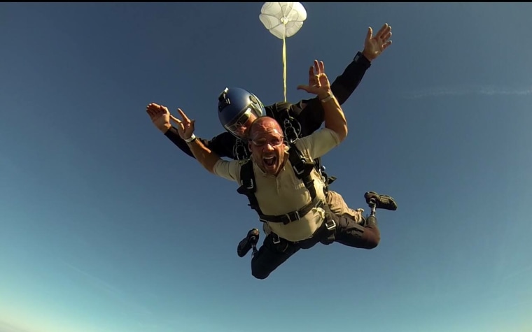 Nevins even went skydiving.
