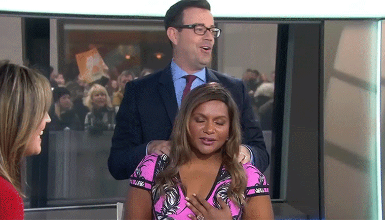Carson Daly and Mindy Kaling