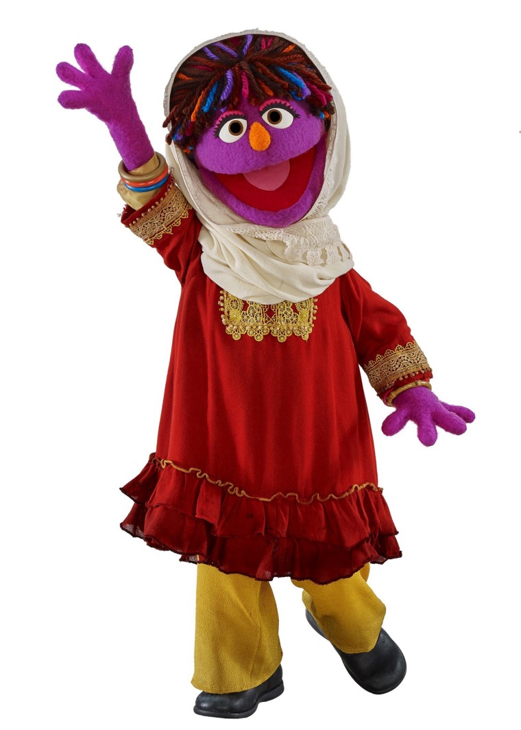 Zari is the newest Muppet to join "Sesame Street"