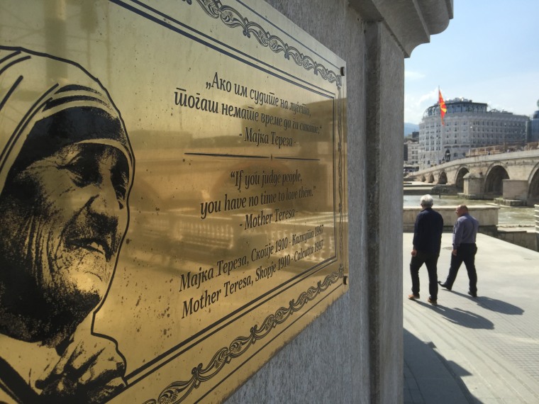 Image: A plaque for Mother Teresa
