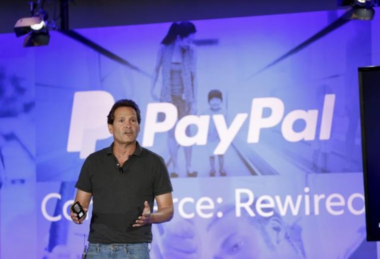 File photo of PayPal President and CEO designee Dan Schulman speaking during an event at Terra Gallery in San Francisco