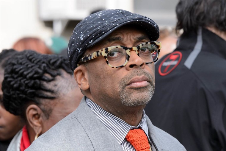 Spike Lee attends a press conference to discuss his film "Chi-Raq."