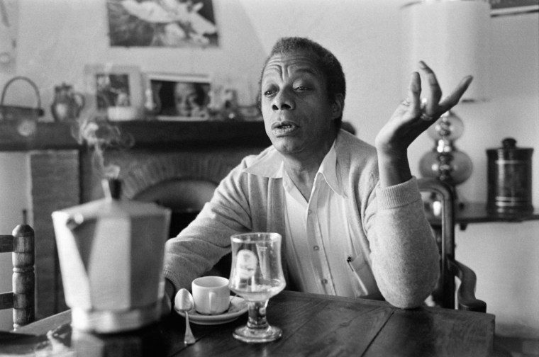 American novelist, writer, playwright, poet, essayist and civil rights activist James Baldwin poses at his home in Saint-Paul-de-Vence, southern France, on November 6, 1979.