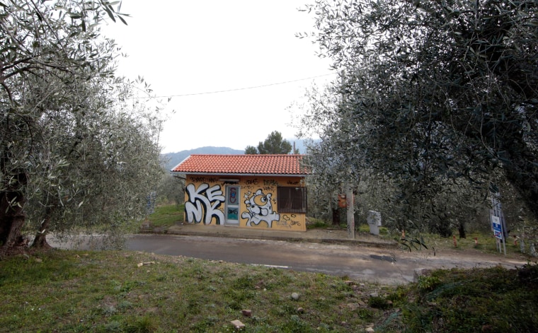 Image: A closed and abandoned border checkpoint at the French-Italian border in Olivetta