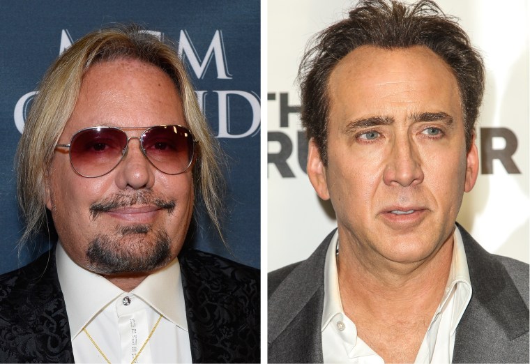 Vince Neil and Nicolas Cage
