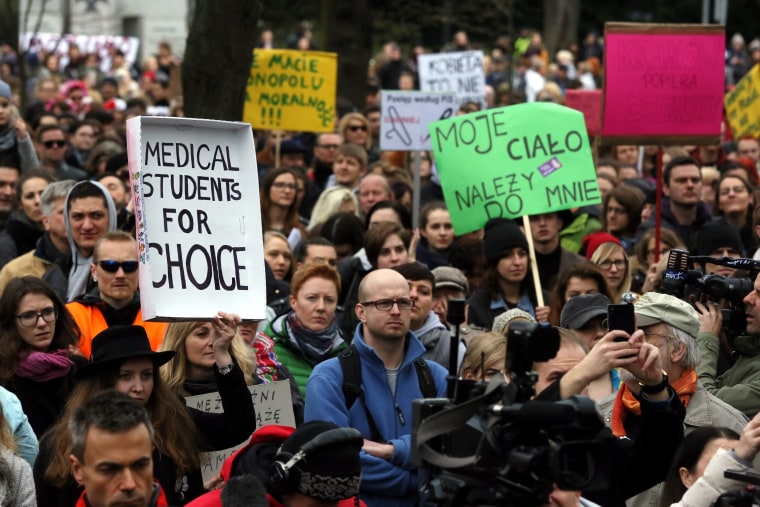 Image: A protest against plans of introduction of new abortion ban law in Warsaw