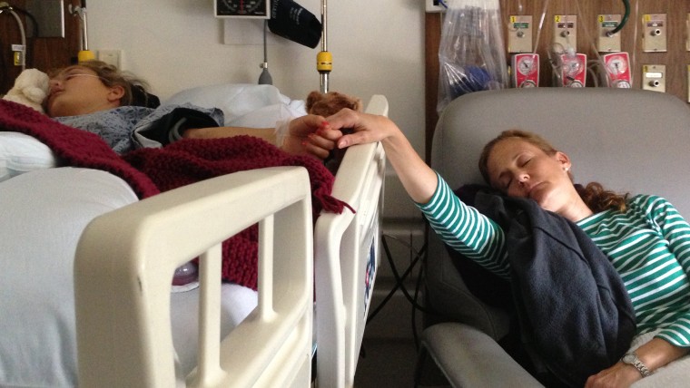 Gillian and Audrey in the hospital in 2013