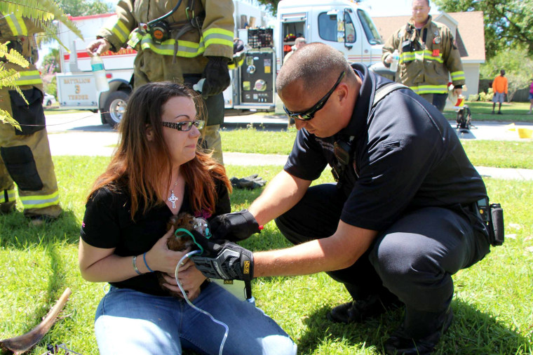 Kristi Waller with Rodney the guinea pig