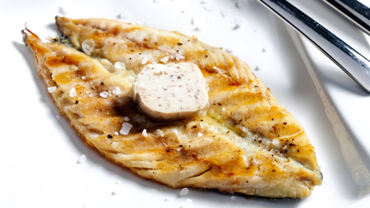 Fish with anchovy butter