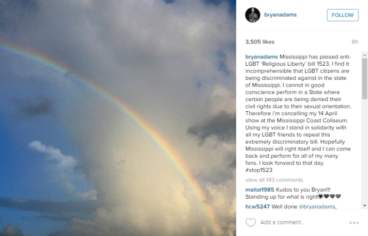 Bryan Adams' Instagram
