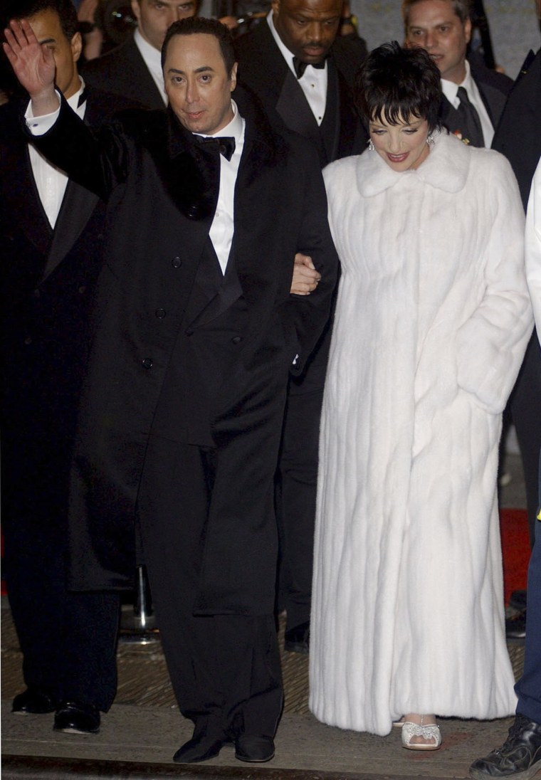 Image: File photograph of Liza Minnelli and David Gest arriving for their wedding reception in New York