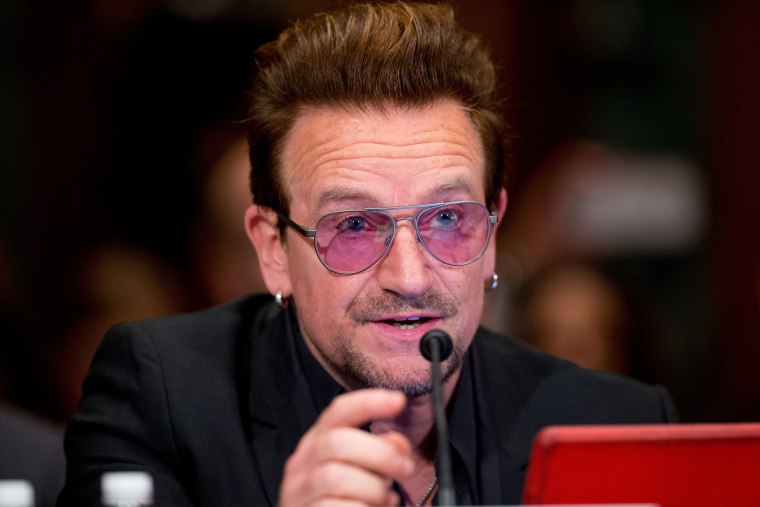 Image: Bono testifies on Capitol Hill
