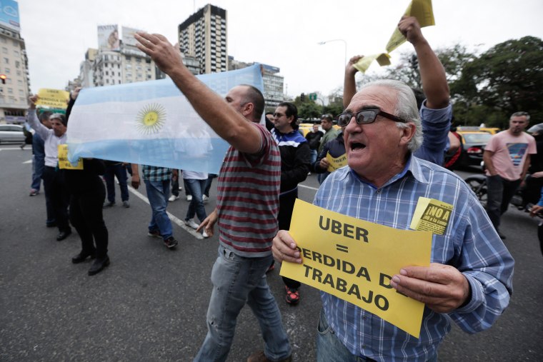 Image: Argentina protests Uber